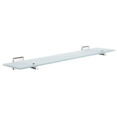 Smedbo Bathroom Frosted Glass 60Cm Shelf With Wall Mount Brackets