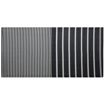 Beliani Outdoor Rug Haldia Black 90 X 180 Cm - image 1
