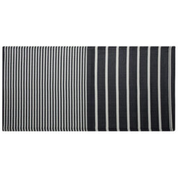 Beliani Outdoor Rug Haldia Black 90 X 180 Cm - thumbnail 1