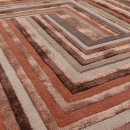 Asiatic Matrix Network Max80 Terracotta Striped Wool Rug-120Cm X 170Cm - thumbnail 2