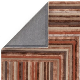 Asiatic Matrix Network Max80 Terracotta Striped Wool Rug-120Cm X 170Cm - thumbnail 4