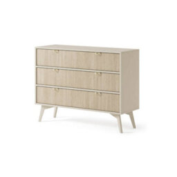 Arte Elegant Forest Chest Of Drawers H800mm W1060mm D380mm In Beige & Oak Scandi - A Touch Of Warmth For Your Bedroom