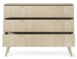 Arte Elegant Forest Chest Of Drawers H800mm W1060mm D380mm In Beige & Oak Scandi - A Touch Of Warmth For Your Bedroom - thumbnail 2