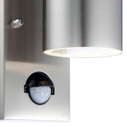 First Choice Lighting Set Of 2 Blaze - Stainless Steel Outdoor Motion Sensor Wall Lights - thumbnail 6