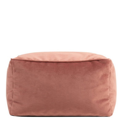 icon Amara Velvet Bean Bag Pouffe Dusk Pink - image 1