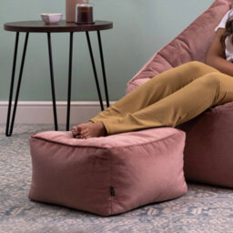 icon Amara Velvet Bean Bag Pouffe Dusk Pink - thumbnail 2