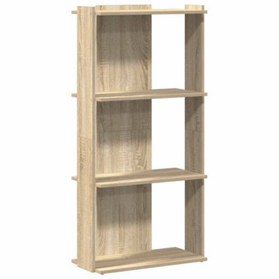 Berkfield Elegant Bookcase 3-Tier Sonoma Oak 60X30X120 Cm Engineered Wood