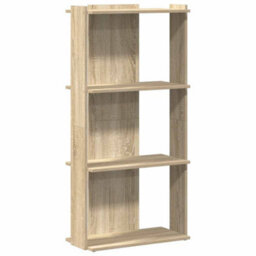 Berkfield Elegant Bookcase 3-Tier Sonoma Oak 60X30X120 Cm Engineered Wood