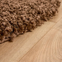 Bravich Brown Thick Shaggy Circle Rug - California - 150Cm - thumbnail 7