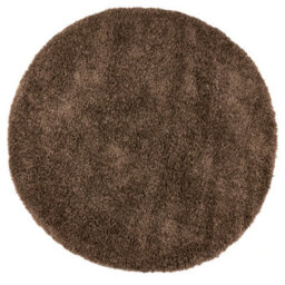 Bravich Brown Thick Shaggy Circle Rug - California - 150Cm - thumbnail 2