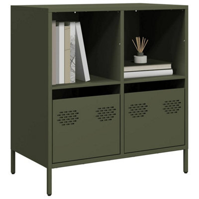 Vidaxl Sideboard Olive Green 68X39X73.5 Cm Cold-Rolled Steel - image 1