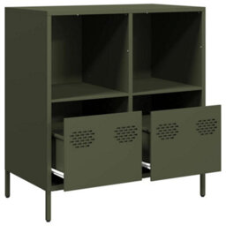 Vidaxl Sideboard Olive Green 68X39X73.5 Cm Cold-Rolled Steel - thumbnail 5