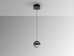 Luminosa Lighting Luminosa Orbes 12Cm Globe Pendant Ceiling Light Chrome Black Led 3000K - Uk Stock - thumbnail 5