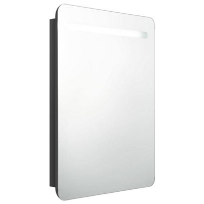 Berkfield Stylish Led Bathroom Mirror Cabinet Shining Black 60X11X80 Cm - image 1