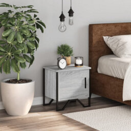Berkfield Bedside Cabinet Grey Sonoma 40X30X40 Cm Engineered Wood - thumbnail 3