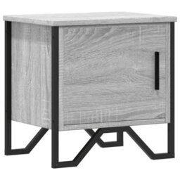 Berkfield Bedside Cabinet Grey Sonoma 40X30X40 Cm Engineered Wood - thumbnail 2