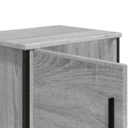 Berkfield Bedside Cabinet Grey Sonoma 40X30X40 Cm Engineered Wood - thumbnail 9