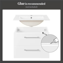 60Cm Bathroom Vanity Unit With Ceramic Basin, Mirror And Storage Shelves - thumbnail 3