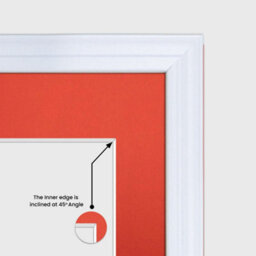 AK Frames 40X20Cm White Classic Multi Photo Frame With Poppy Red Mount - Holds 3 Apertures (3X) 6X4 Photos - thumbnail 7