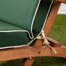 Alfresia Green Steamer Deck Chair Garden Cushion With Luxury Thick Foam Filling - thumbnail 4