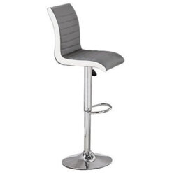 Furniture In Fashion Jam Rectanuglar Glass Grey Bar Table 4 Ritz Grey White Stools - thumbnail 3