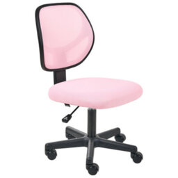 Beliani Office Chair Joyful Pastel Pink - thumbnail 1