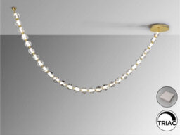 Luminosa Lighting Luminosa Zaria Ii 29 Light Pendant Ceiling Light Gold, Clear Led 3000K Dimmable - Uk Stock - thumbnail 4