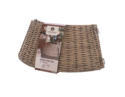 Everlands Three Piece Grey Wicker Christmas Tree Skirt Woven Wicker Willow Tree Ring Cover 57Cm X 28Cm - thumbnail 3