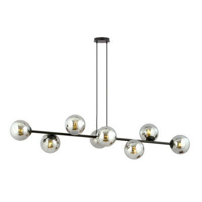 Emibig Lighting Emibig Rossi Pendant Lamp  8 X E14 Black With Graphite Shade - image 1