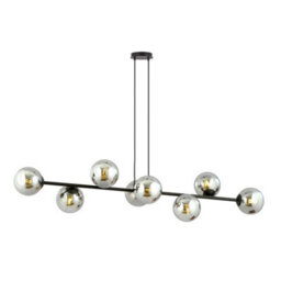 Emibig Lighting Emibig Rossi Pendant Lamp  8 X E14 Black With Graphite Shade - thumbnail 1
