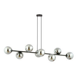 Emibig Lighting Emibig Rossi Pendant Lamp  8 X E14 Black With Graphite Shade - thumbnail 5