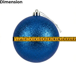 Shatchi 20Cm Dark Blue Glitter Christmas Bauble - Christmas Tree & Home Décor Ornament - thumbnail 5