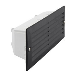 Luminosa Lighting Luminosa Eco Outdoor Plain & Louvre Ip44 40W Textured Black Paint & Frosted Glass - thumbnail 2
