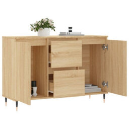 Berkfield Sideboard Sonoma Oak 104X35X70 Cm Engineered Wood - thumbnail 4