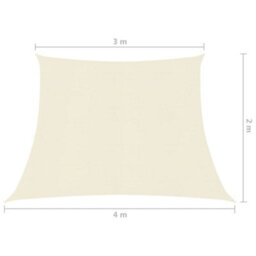 Berkfield Sunshade Sail 160 G/m2 Cream 3/4X2 M Hdpe - thumbnail 6