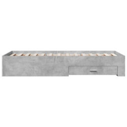 Berkfield Bed Frame With Drawers Without Mattress Concrete Grey 90X190 Cm Single - thumbnail 5