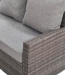 Evre 9 Seat Marylin Corner Sofa & Dining Rattan Garden Furniture Set For Indoor Outdoor Patios Gardens Conservatories Grey - thumbnail 9