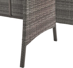 Evre 9 Seat Marylin Corner Sofa & Dining Rattan Garden Furniture Set For Indoor Outdoor Patios Gardens Conservatories Grey - thumbnail 8