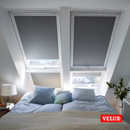 Velux Original (Dkl) Light Beige Blackout Roller Blind For Velux Roof Window Mk08 With White Side Rails - thumbnail 5
