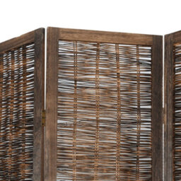 Vidaxl Room Divider 6 Panels Dark Brown Solid Wood Paulownia - thumbnail 6