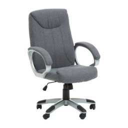 Orsina Comfortable Grey Home Office Chair, Ergonomic Work From Office Chair, Movable Ergonomic Chair For Bedroom