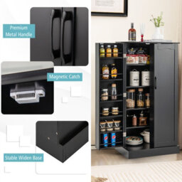 Costway Kitchen Pantry Cabinet 120Cm Food Pantry Cabinet With Doors - thumbnail 9