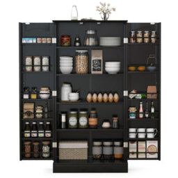 Costway Kitchen Pantry Cabinet 120Cm Food Pantry Cabinet With Doors - thumbnail 2