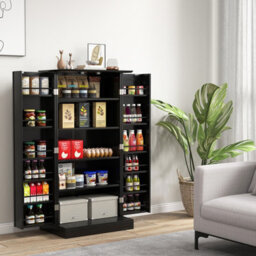 Costway Kitchen Pantry Cabinet 120Cm Food Pantry Cabinet With Doors - thumbnail 4