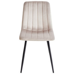 Beliani Set Of 4 Dining Chairs Kalispell Velvet Beige - thumbnail 5