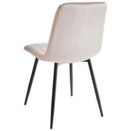 Beliani Set Of 4 Dining Chairs Kalispell Velvet Beige - thumbnail 6