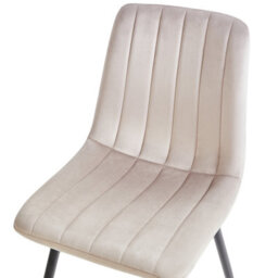 Beliani Set Of 4 Dining Chairs Kalispell Velvet Beige - thumbnail 7