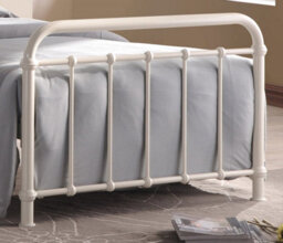 Save On Goods UK 3Ft Single Ivory White Tubular Steel Metal Retro Victorian Bed Frame Bedstead - thumbnail 2