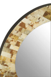 Orsina Round Cream Mother Of Pearl Wall Mirror - thumbnail 5