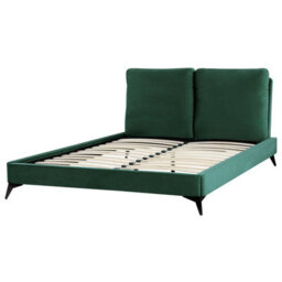 Beliani Bed Velvet Melle 140 X 200 Cm (Eu Double) Emerald Green - thumbnail 6